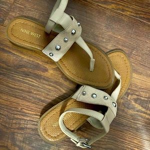 Nine West Sandal- Cream/blush- size 6.5